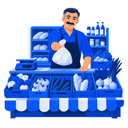 صاحب محل يسلّم طلباً